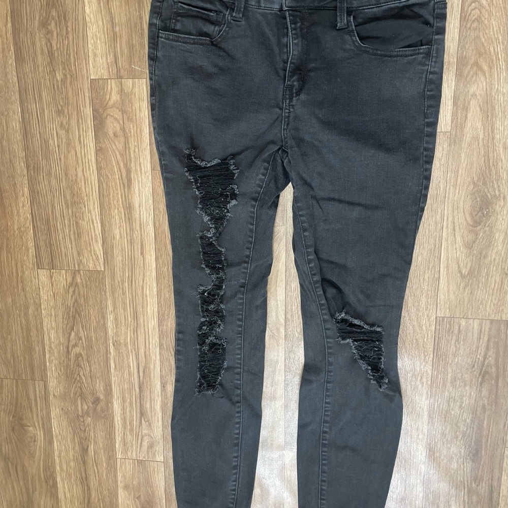 SO Black Distressed Women's Skinny Jeans size 11